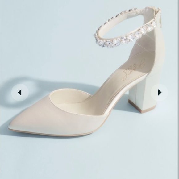 Jewel Bradley Mischka Shoes - Ivory bridal shoes